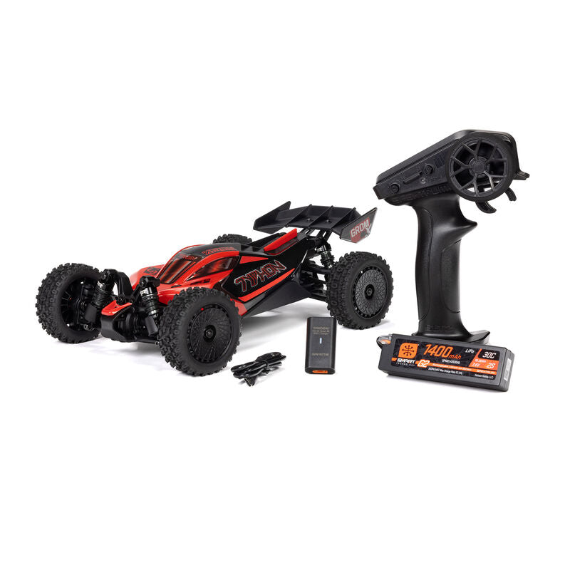 TYPHON GROM 223S BLX Brushless 4X4 Small Scale Buggy RTR with Battery & Charger, Blue OR Red