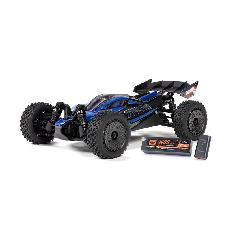 TYPHON GROM 223S BLX Brushless 4X4 Small Scale Buggy RTR with Battery & Charger, Blue OR Red
