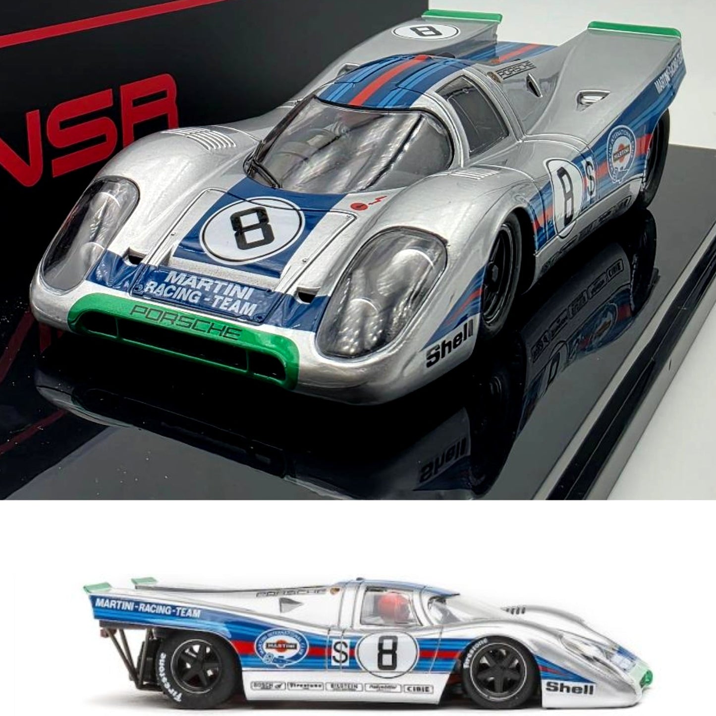 NSR Porsche 917K #8 Martini Brands Hatch 1000km 1971 1/32 Slot Car 0579