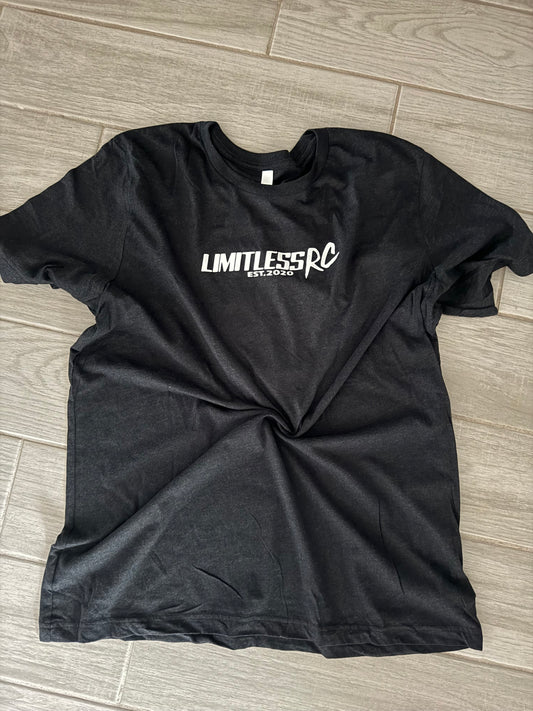 Limitless RC American Flag Teeshirt - Black with White Graphics